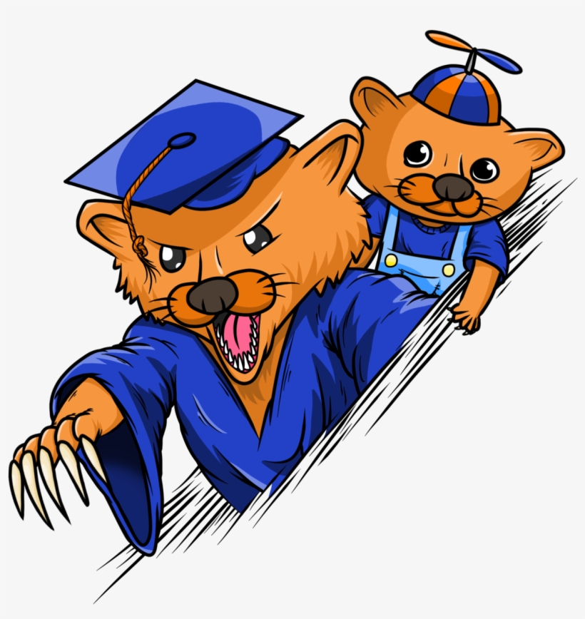 Cub Graduating Cartoon - Cartoon, transparent png