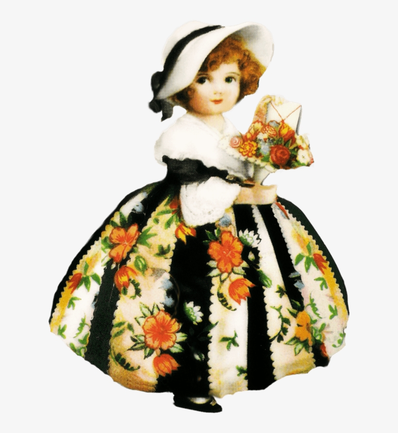 Pretty Vintage Girl By Jinifur On Deviantart - Girl Vintage Art Png, transparent png