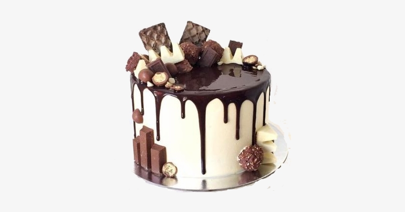 Chocolate Drip Cake, Chocolate Explosion Cake, White - Chocolate Drip Cake Png, transparent png