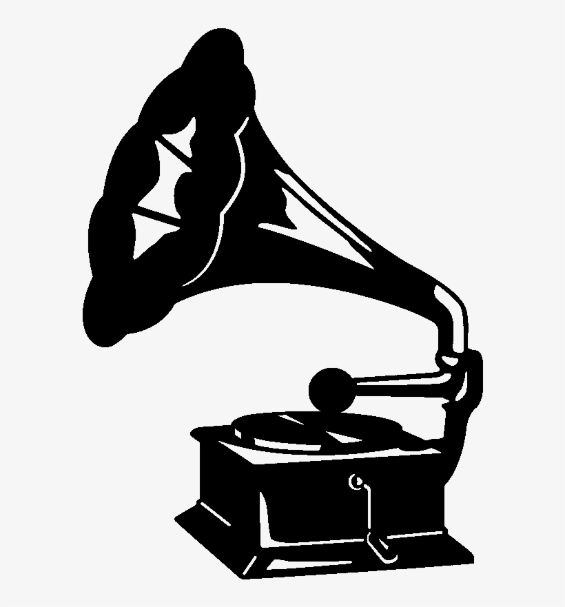 Wall Decals Music - Gramophone Dessin, transparent png