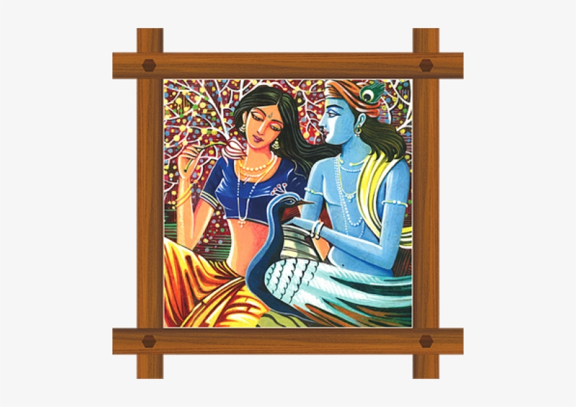 Tootpado Radha Krishna Wall Hanging Photo Frame, transparent png