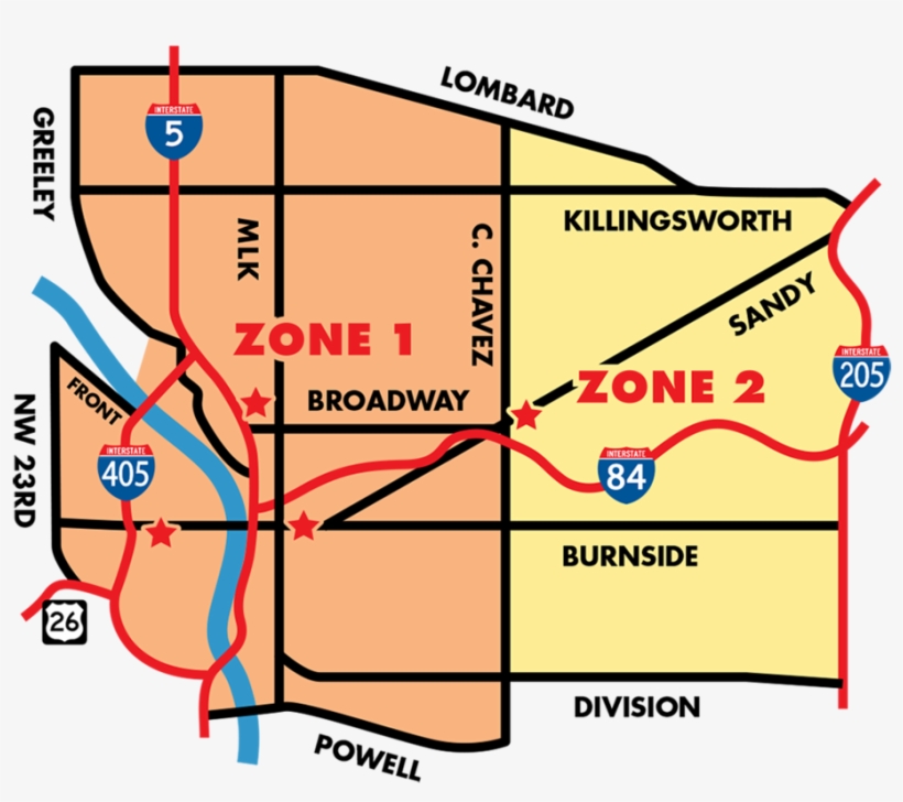 *map Shows Current Delivery Boundaries - Diagram, transparent png