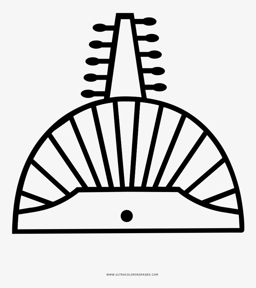 Lute Coloring Page - Reflections Of A Tribal Soul, transparent png
