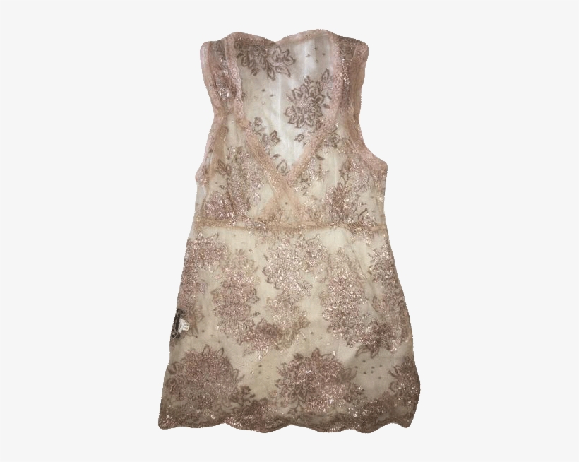1 Designers On A Dime Gold Lace Tank Top Size S - Top, transparent png