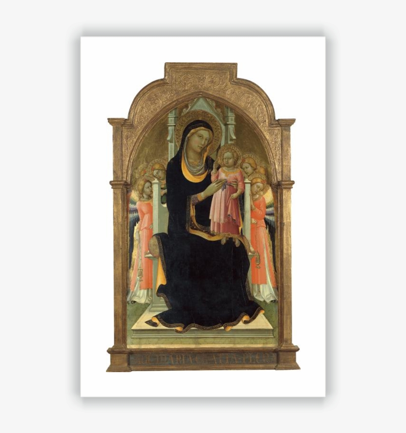La Virgen Y El Niño En El Trono Con Seis Ángeles - Lorenzo De Monaco, transparent png