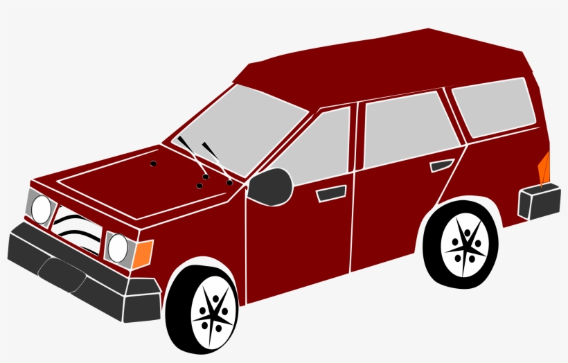 Maroon Sedan Clip Art Royalty Free Library - Clip Art, transparent png