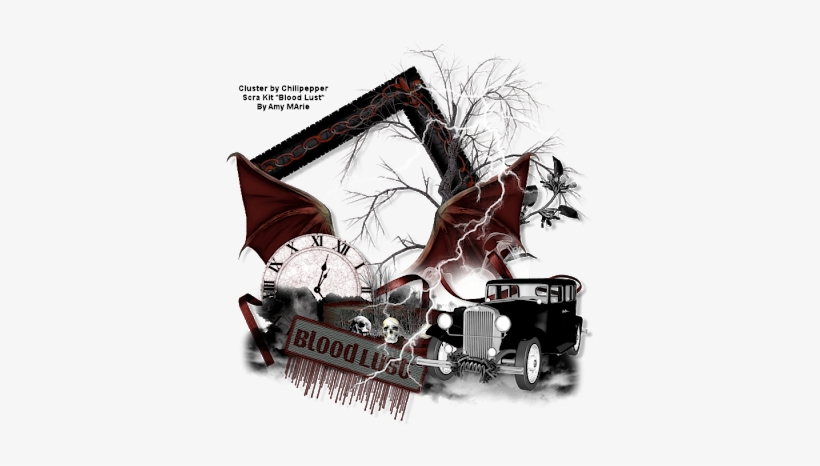 Ct Cluster And Tag *blood Lust* - Graphic Design, transparent png