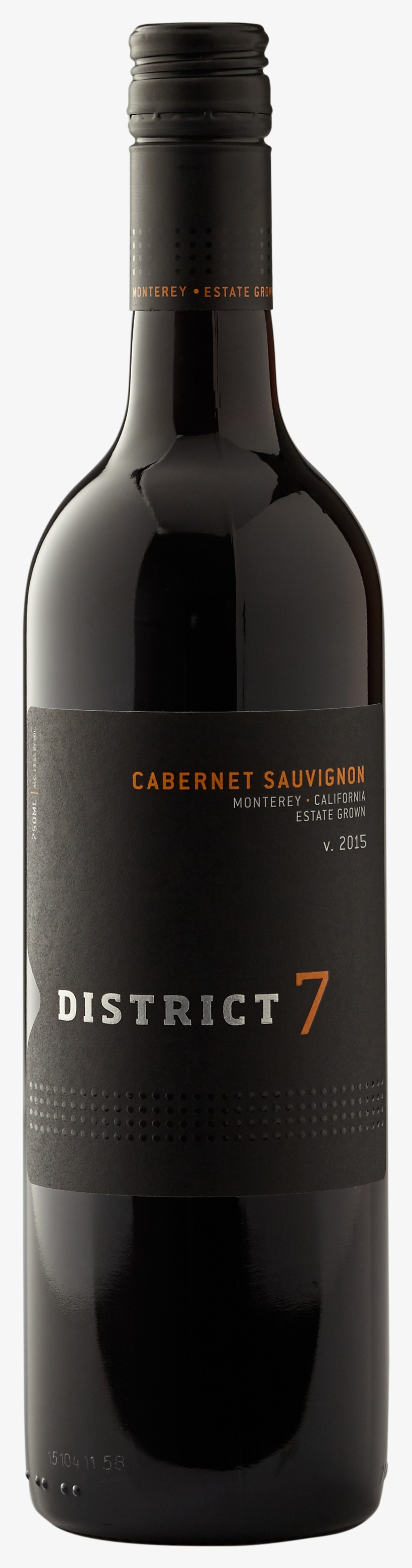 Bottle Image - District 7 Cabernet Sauvignon 2013 Red Wine, transparent png