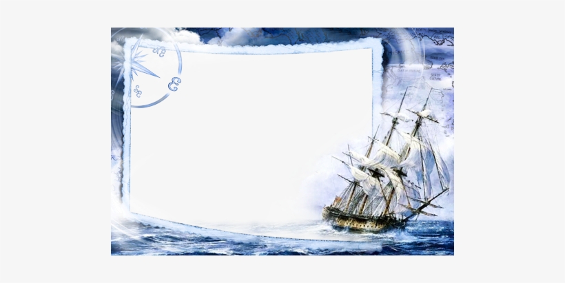 Photo Frame - Severe Sea - Sailboat On Rough Seas, transparent png
