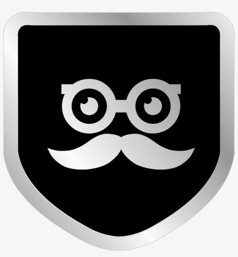 Sikk Groucho Decal 4in Black Badge - Emblem, transparent png