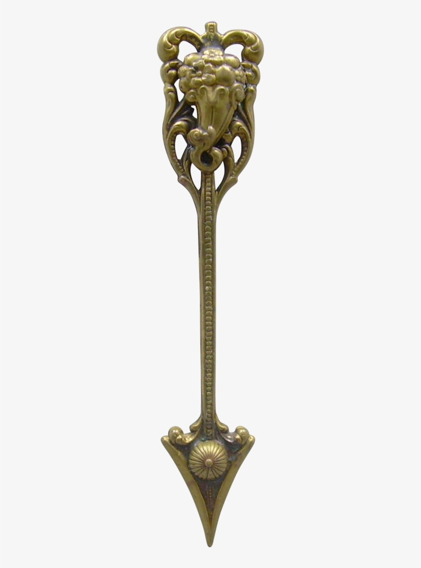 Vintage Art Nouveau Era Brooch / Pin Repousse Brass - Bronze Arrow Png, transparent png