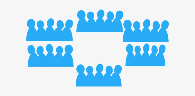 Unc Crowd Edited Clip Art - Blue Crowd Clipart, transparent png