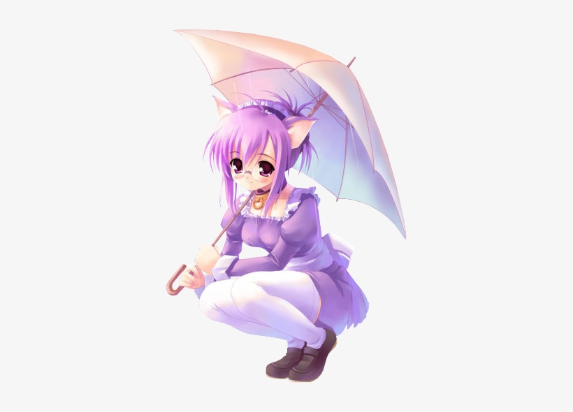 Neko 24 - Purple Neko, transparent png