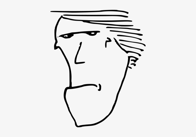 Clipart Png Related To Man Long Hair Face Blank - Clip Art, transparent png