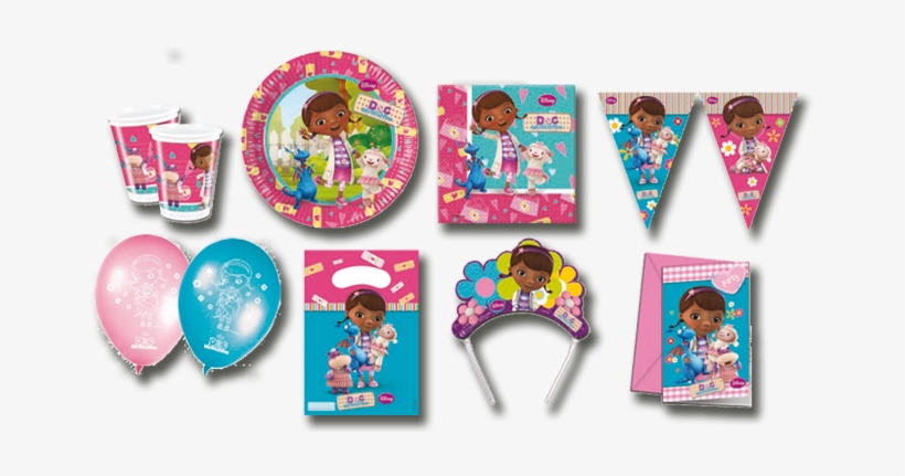 In Ver Cas Linea Doctora Juguetes Junio - Doc Mcstuffin Paper Plate Medium Ø20cm 8 Pieces, transparent png