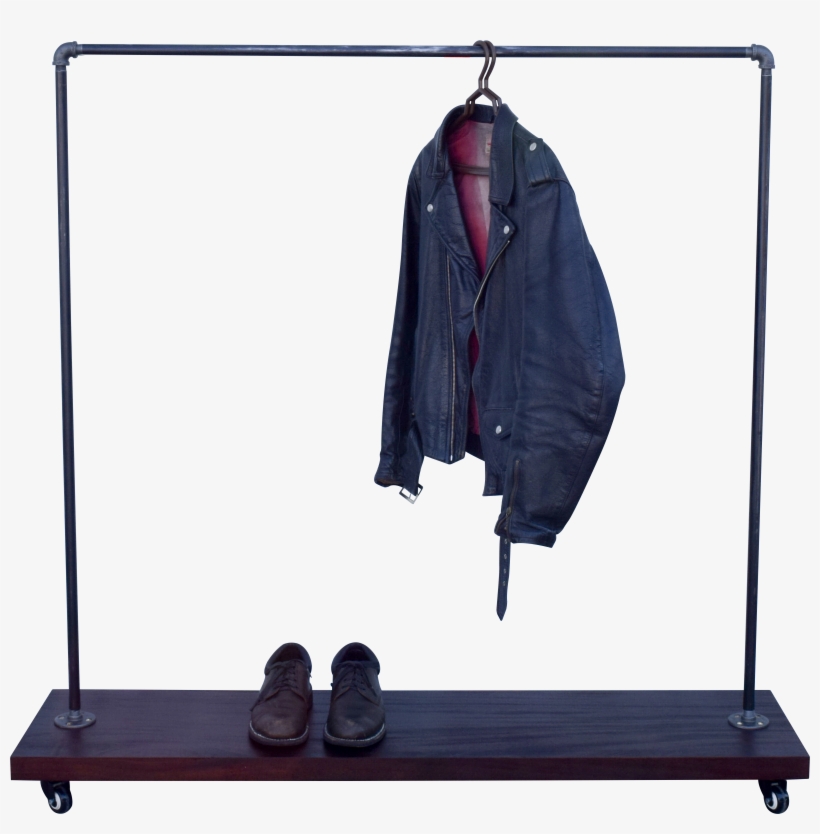 Industrial Pipe Clothing Garment Rack By Diy Cartel, transparent png