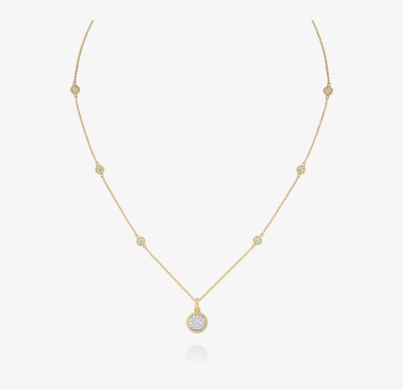 Roberto Coin Pave Circle Pendant With Diamond Station - Pendant, transparent png