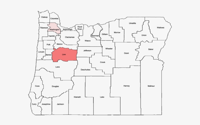 20100922 - Map Of Oregon Counties, transparent png