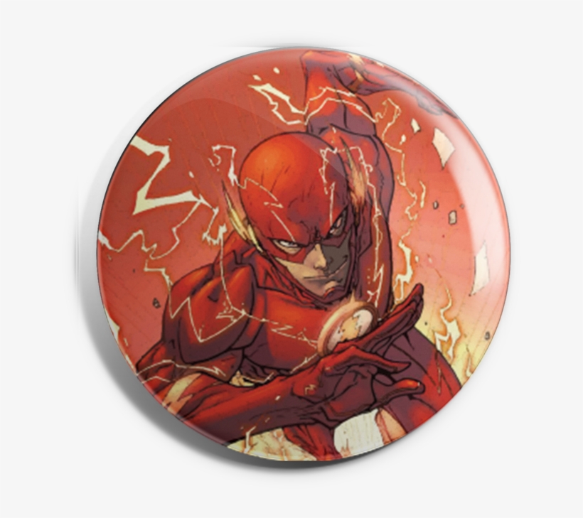 Running Flash Badge Magnet - Dc The Flash Running, transparent png