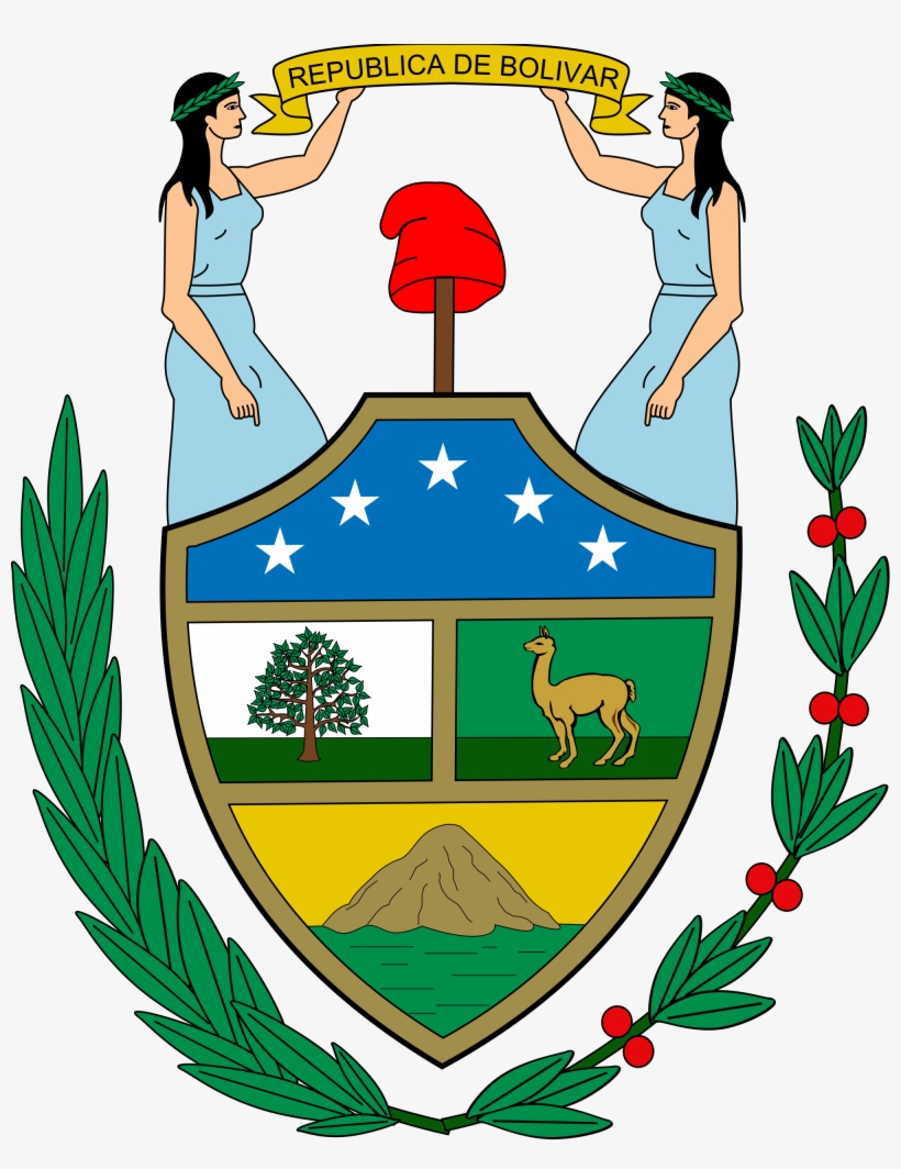 The First Coat Of Arms Of Bolivia, Formerly Named The - Phrygian Cap Us Coat Of Arms, transparent png