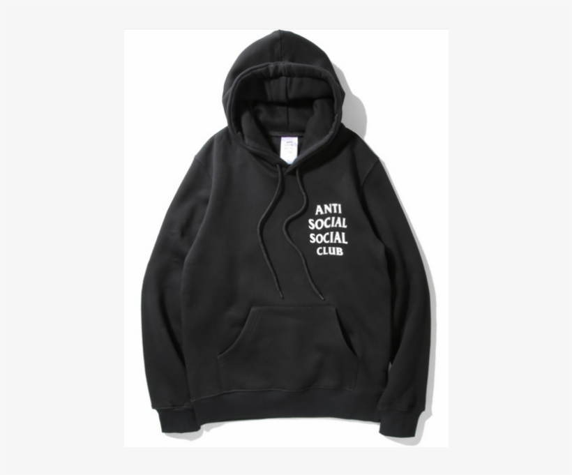 Anti Social Social Club Label Hooded Sweater - Anti Social Social Club Label, transparent png