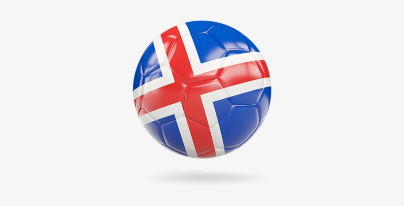 Illustration Of Flag Of Iceland - Soccer Ball Iceland Png, transparent png