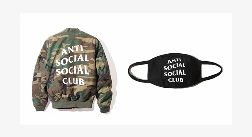 Logo 迷彩！anti Social Social Club这件ma-1穿出去注定 - Anti Social Social Club Bomber Jacket, transparent png