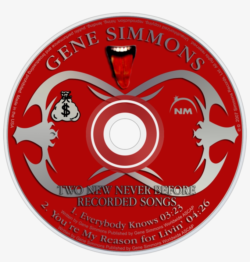 Gene Simmons Sex Money Kiss Cd Disc Image - Cd, transparent png