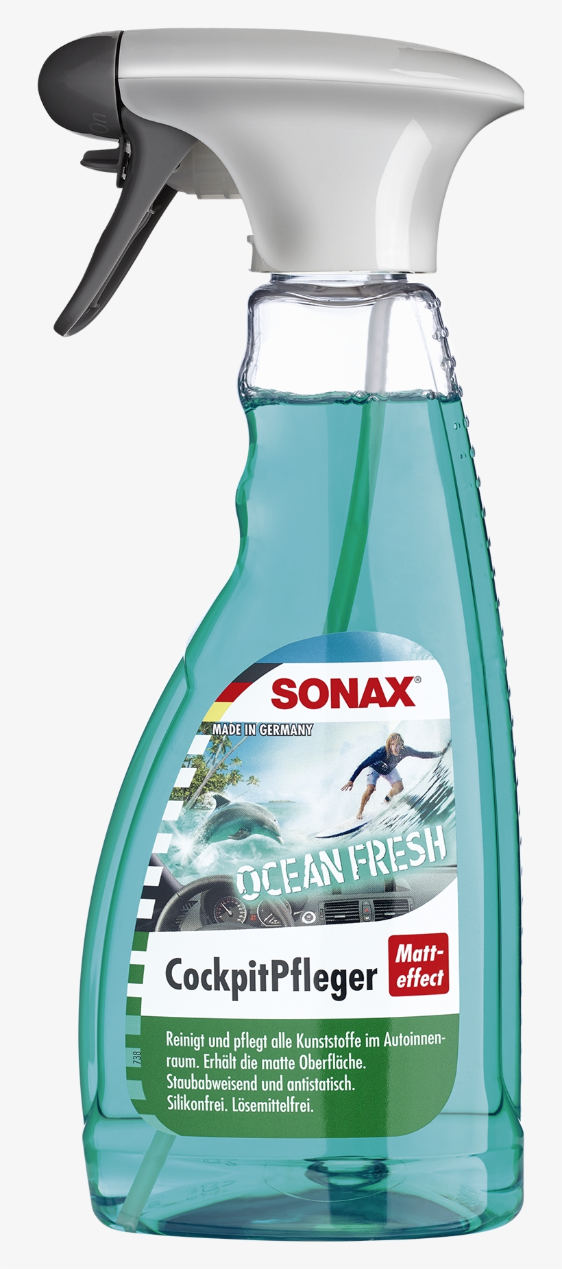 Sonax Cockpit Spray Matt Effect Ocean-fresh - Sonax Vanilla-fresh 360241 Cockpit Cleaning Fluid Matte, transparent png