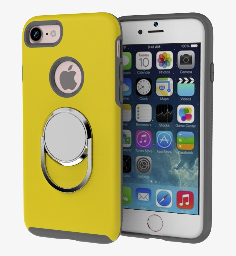 Iphone 7 Plus Case, [ring Style] 360°rotating Metal - Funda Uso Rudo Iphone 5s, transparent png