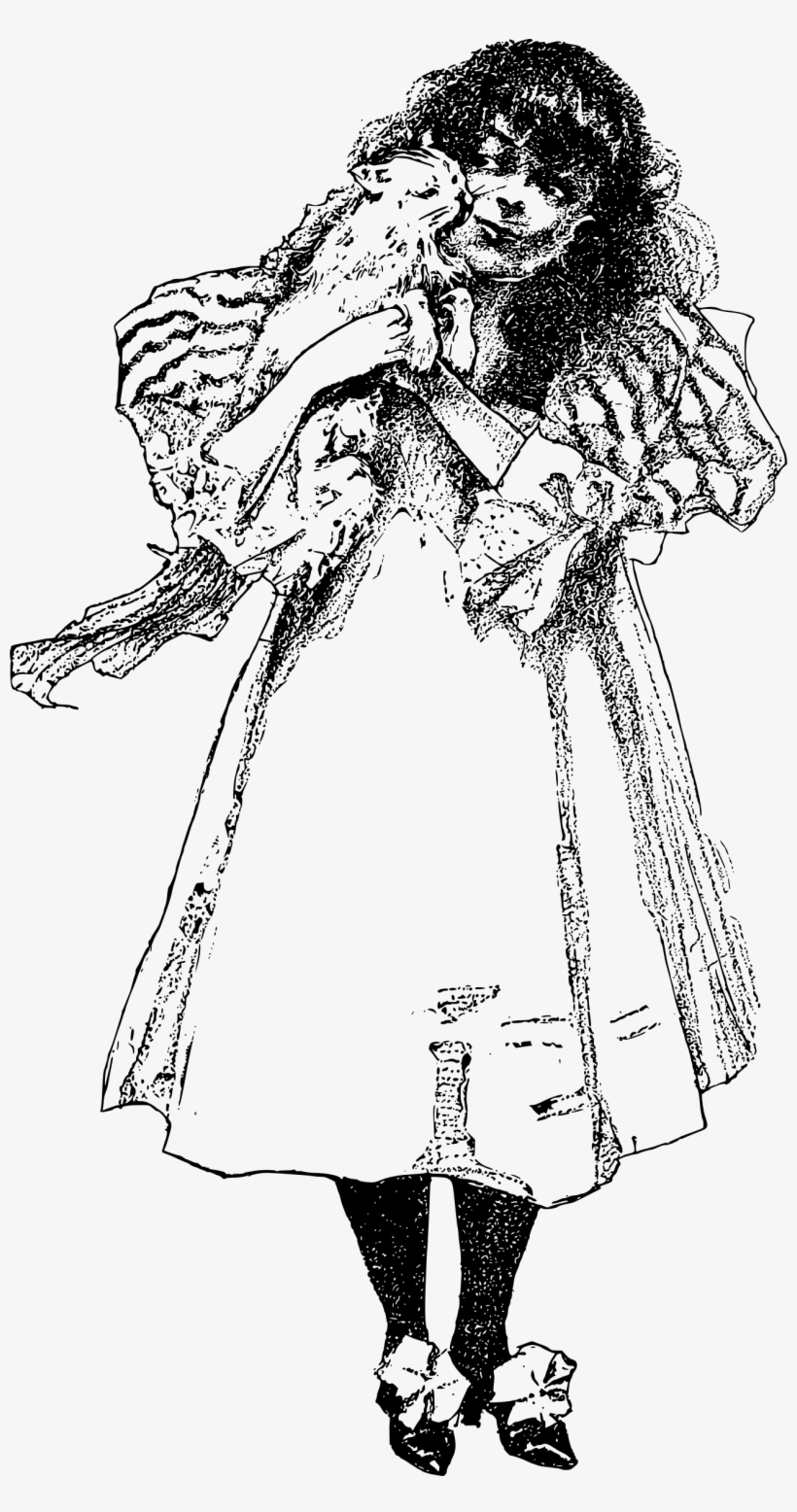 This Free Icons Png Design Of Girl With Cat, transparent png