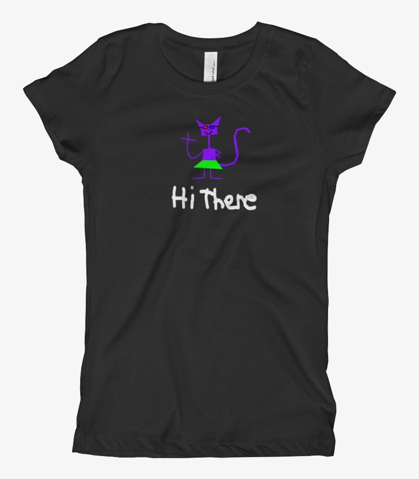 Cat Girl Hi There Girl's Fitted T Shirt Girl's T Shirt - Noh8 Pulse, transparent png