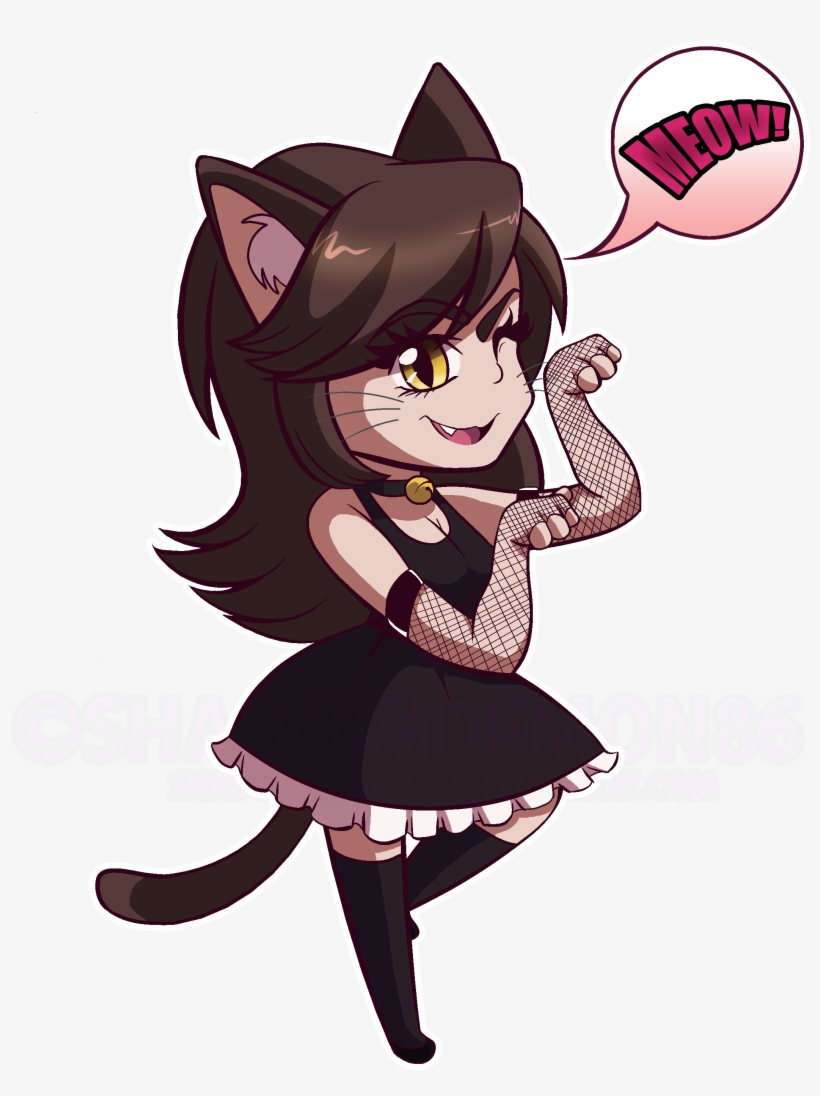 Cat Girl - Cartoon, transparent png
