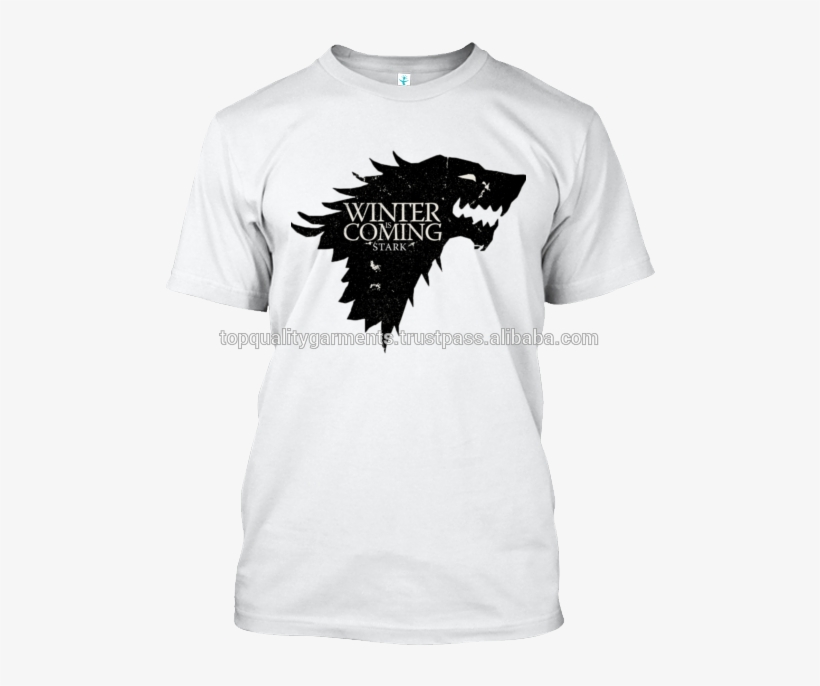 White Winter Is Coming Print T-shirt 100% Cotton Boys - Game Of Thrones Stark Vs Targaryen, transparent png