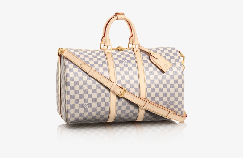 Louis Vuitton Keepall Blandouliere 45 Damier Duffle - Keepall Bandoulière 45 Damier Azur Canvas - Louis Vuitton, transparent png