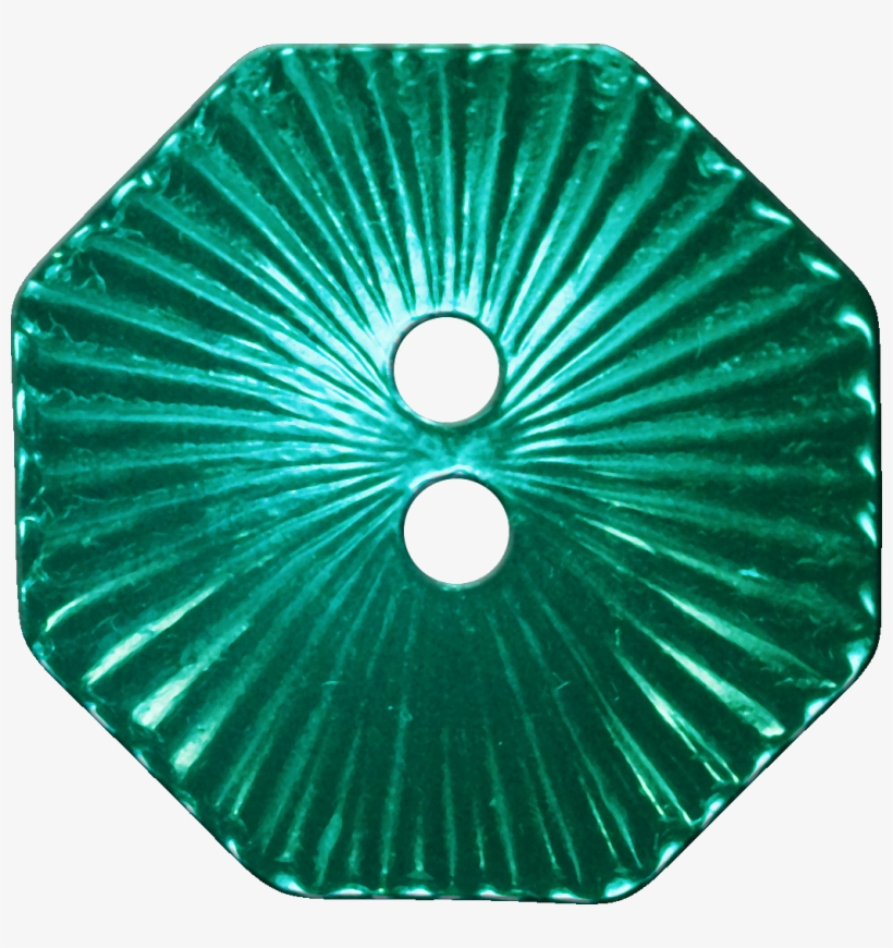Octagonal Button With Radiating Lines, Blue-green - Education, transparent png