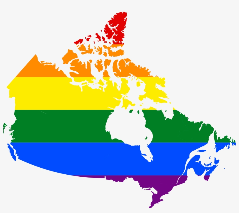 Lgbt Flag Map Of Canada - Lgbt Flag Map Canada, transparent png