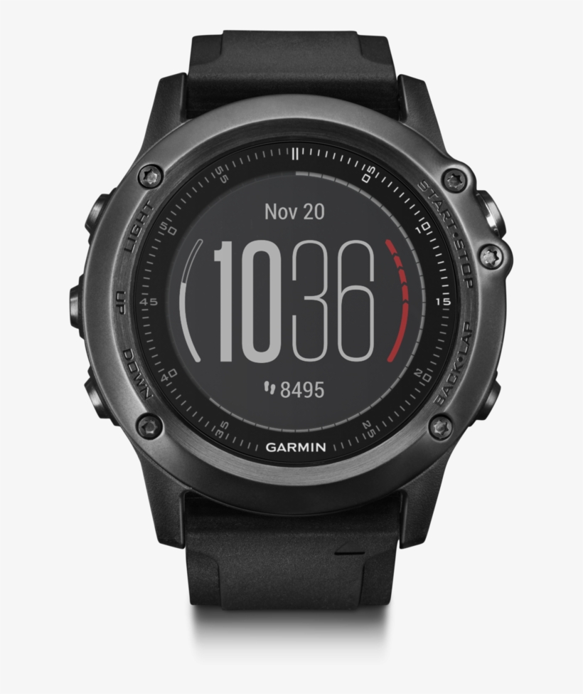 Garmin Fenix 3 Hr W/ Sapphire Lens - Garmin Fenix 3 Hr Sapphire, transparent png