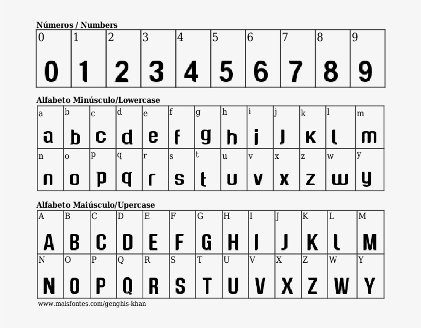 Font Details Genghis Khan - Fonte Calisto Mt, transparent png