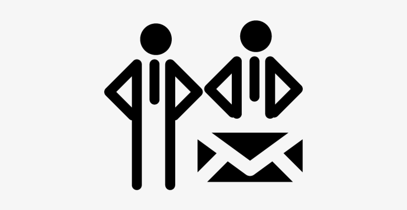 People Mail Symbol In A Circle Vector - Sign, transparent png
