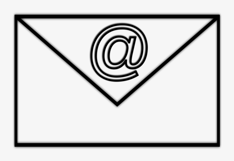 Mail Clipart Black And White - Email Clip Art Png, transparent png