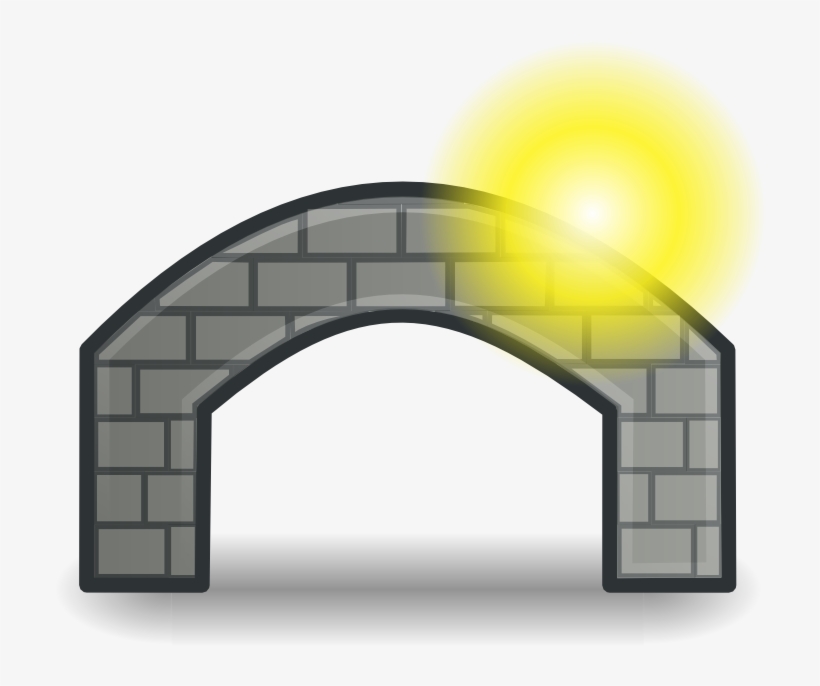 File - Brick Arch Bridge Clipart, transparent png