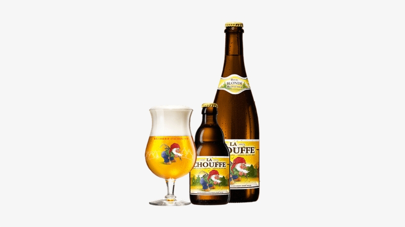 La Chouffe Blonde Glass Bottle - La Chouffe Blond Ale, transparent png