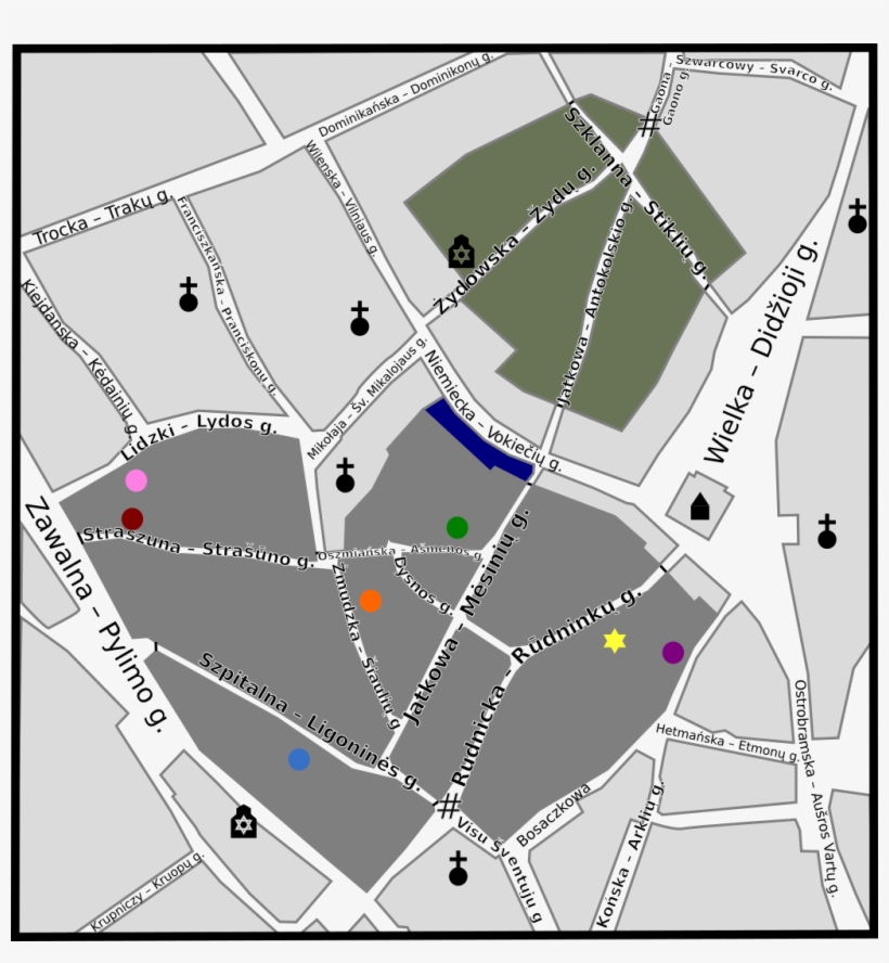 Map Of Vilna Ghetto - Vilna Ghetto, transparent png