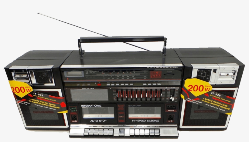 Vintage Ghettoblaster - Boombox, transparent png