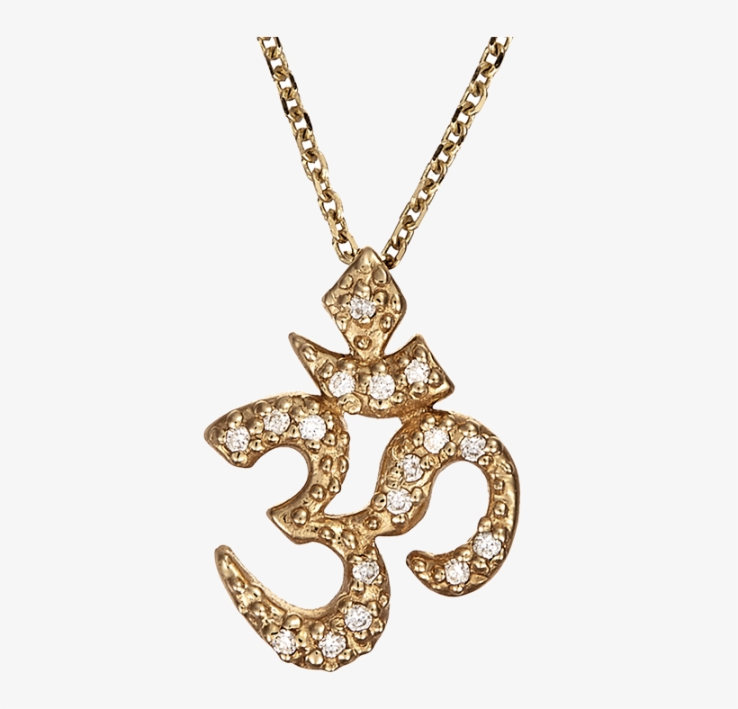 Om Pendant Gold Png, transparent png