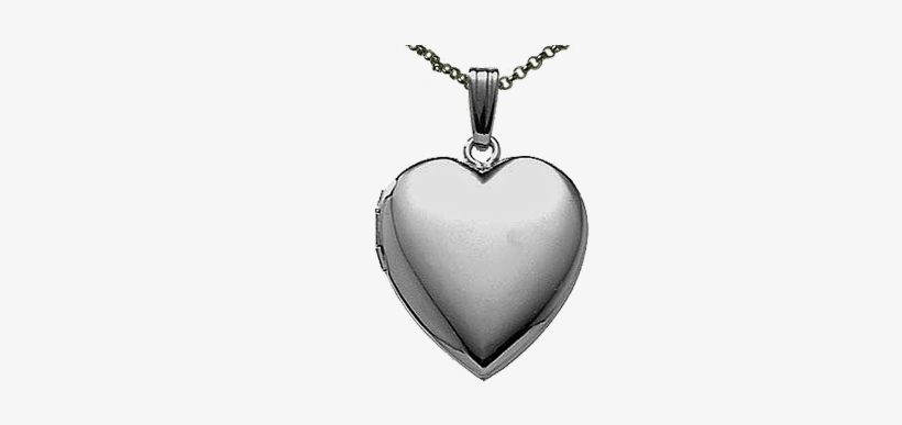 Sterling Medium Polished Heart Locket - Locket, transparent png