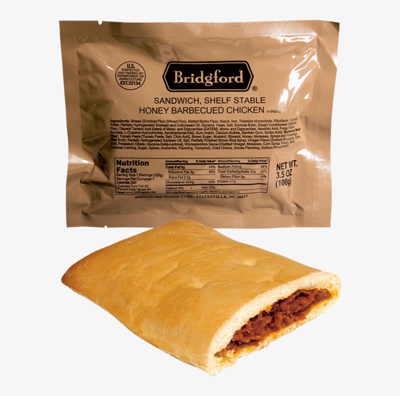 Honey Barbecued Chicken - Bridgford Shelf Stable Sandwiches, transparent png