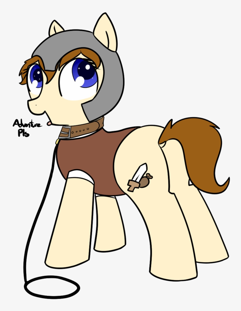 Neuro, Collar, Earth Pony, Female, Helmet, Leash, Looking - Cartoon, transparent png
