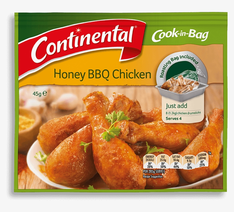 Continental Cook-in-bag Recipe Base Honey Bbq Chicken, transparent png